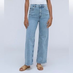 Everlane High Rise Wide Leg Flare Jeans NWT light wash 33R